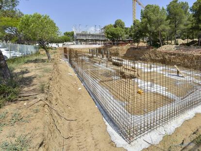 Obras en una urbanización de Palamós. 