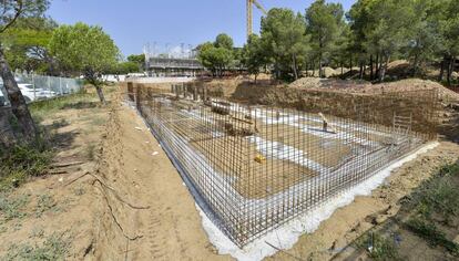 Obras en una urbanización de Palamós. 