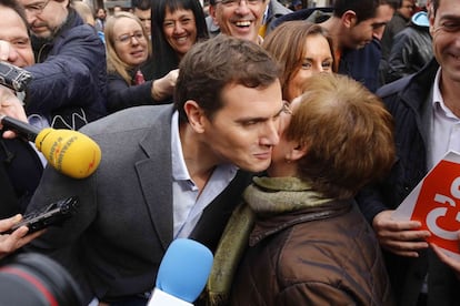 Albert Rivera durante el acto de campaña en Guadalajara.