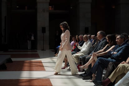 La presidenta de la Comunidad de Madrid, Isabel Díaz Ayuso, participa en la 87ª edición de los Premios de la Asociación de la Prensa de Madrid, celebrada este jueves en la Real Casa de Correos.COMUNIDAD DE MADRID PRENSA (EFE)