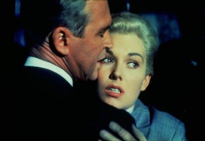 James Stewart y Kim Novak en 'Vértigo', de Alfred Hitchcock.