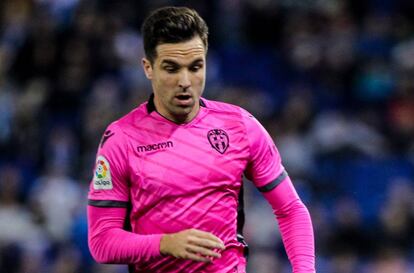 Toño García, en el Espanyol-Levante de Copa el pasado 4 de enero.