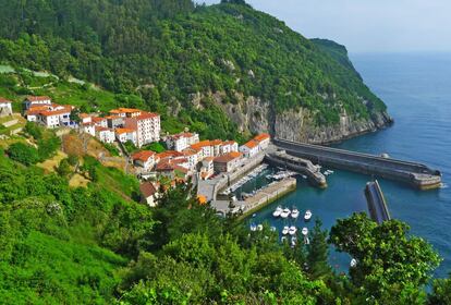 The vertical town of Elantxobe, in the Basque province of Bizkaia.