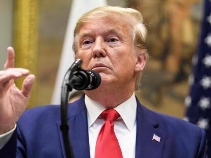 El presidente de Estados Unidos, Donald Trump, en la Casa Blanca, el pasado 7 de octubre.