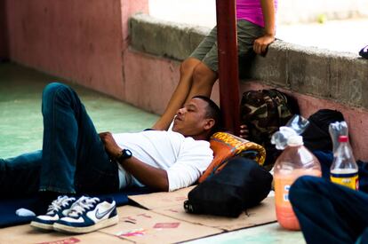 Descansando en el albergue "Hermanos en el Camino" .Ixtepec, Oaxaca.