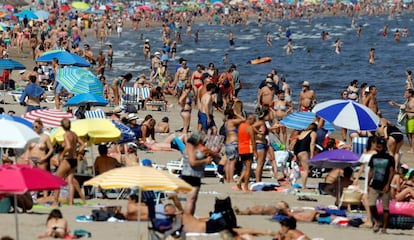 Malvarrosa beach, in Valencia, on Saturday.