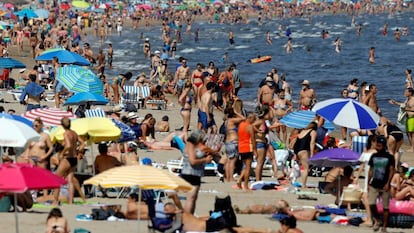 Malvarrosa beach, in Valencia, on Saturday.