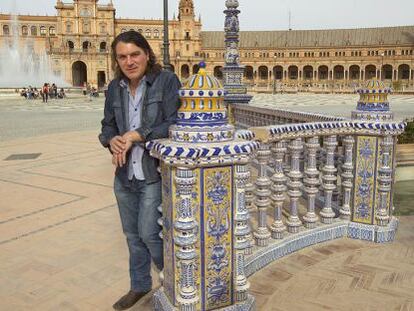 David Pe&ntilde;a Dorantes, en la Plaza de Espa&ntilde;a de Sevilla.