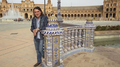 David Pe&ntilde;a Dorantes, en la Plaza de Espa&ntilde;a de Sevilla.