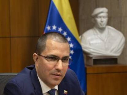 Jorge Arreaza, durante a entrevista.