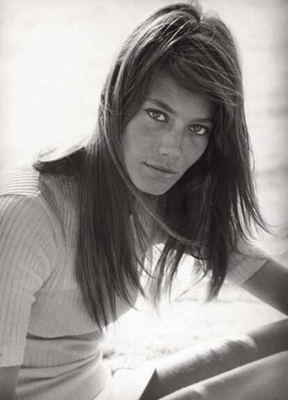 Françoise Hardy, posando para la película de 'Grand Prix', en 1966.