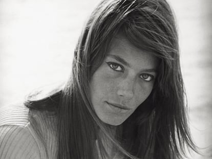 Françoise Hardy, posando para la película de 'Grand Prix', en 1966.