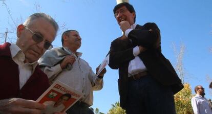 El candidato de Ciudadanos a la presidencia de la Junta de Andalucía, Juan Marín, en un acto electoral.