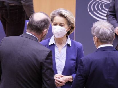 La presidenta de la Comisión, Ursula von der Leyen, en el Parlamento Europeo