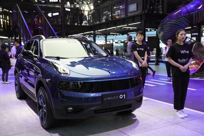 Imagen del Lynk & Co 01 durante un Salón del Automóvil en China.