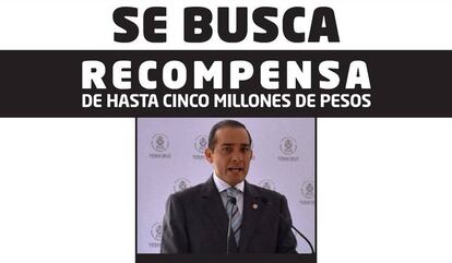 El anuncio de búsqueda del exfiscal de Veracruz, Luis Ángel Bravo.