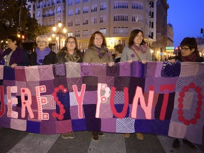 Manifestaci&oacute;n de mujeres en Valencia, en 2016.