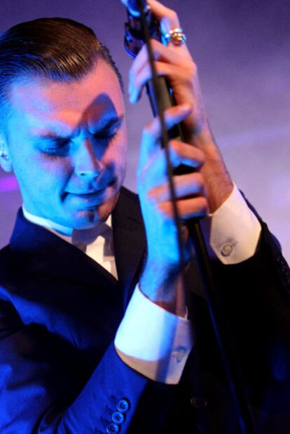 Theo Hutchcraft, cantante de Hurst, ayer en Madrid.