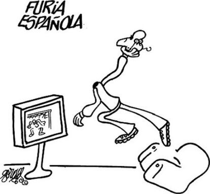 El partido, visto por Forges.