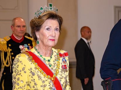 La reina Sonia de Noruega, en una cena de gala en el palacio de Christiansborg, en Copenhague (Dinamarca), el pasado 11 de septiembre.