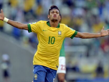 El jugador brasile&ntilde;o Neymar, durante la Copa Confederaciones. 