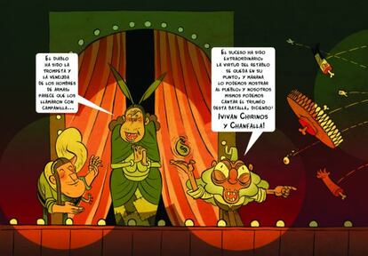 Viñeta de 'El retablo de las maravillas', dibujado por David Rubín