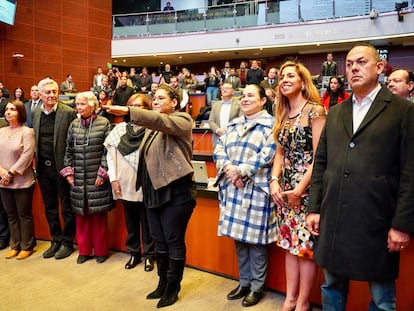 Lenia Batres rinde protesta como nueva ministra de la Suprema Corte, este jueves en el Senado.