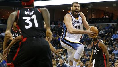 Marc Gasol, en el partido Grizzlies-Raptors.