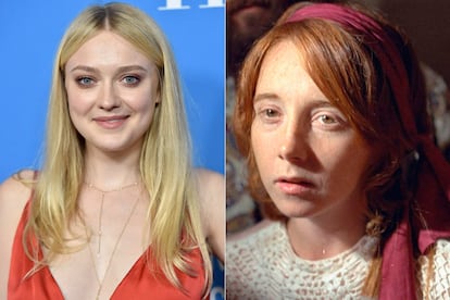 Dakota Fanning es Squeaky Fromme

Fromme no partició en los crímenes pero se unió a la familia de Manson en 1967, cuando tenía 19 años y vivía en Venice Beach. Permaneció a las puertas del juicio apoyando a los acusados y se enfrentó a la justicia en 1975 por intento de asesinato al presidente Gerald Ford (su pistola no funcionó). Siguió en contacto con Manson por carta desde prisión y nunca renunció a la secta. En 2009, después de 34 años en la cárcel –y escaparse de ella brevemente–, obtuvo la libertad condicional.