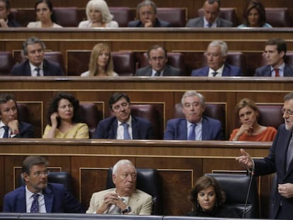 Mariano Rajoy, este miércoles, durante el debate de investidura.