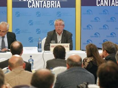El secretario general de CCOO, Ignacio Fernández Toxo, en el Foro Cantabria.
