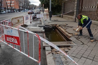 Rotura tuberia Canal de Isabel II