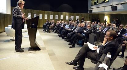 Artur Mas, durante su intervención en el encuentro.