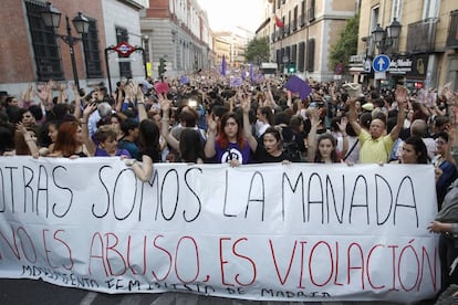 Protests in Madrid last week in the wake of the ruling.