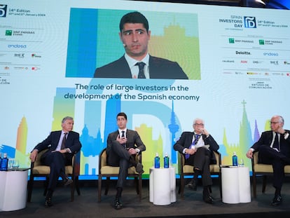 Enrique de Leyva, socio fundador de Magnum Capital; Jaime Siles, executive director de IFM; José Luis Curbelo, presidente de Cofides y Juan María Nin, presidente de ITP Aero y senior advisor de Bain Capital.