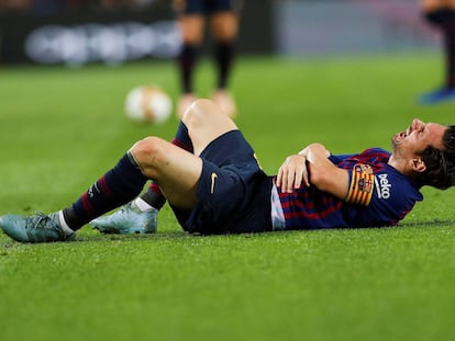 Leo Messi, cae lesionado