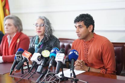 David Racero durante la rueda de prensa del Pacto Histórico