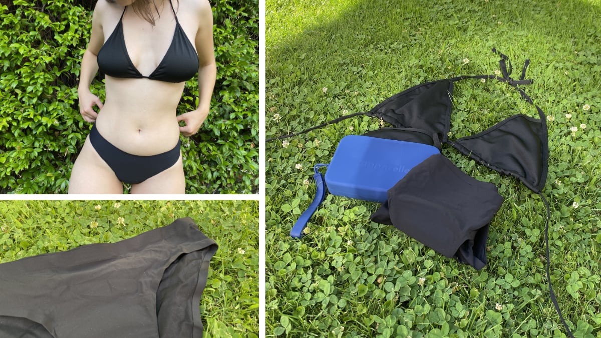 La tecnología del bikini menstrual de Apparelle que parece magia.