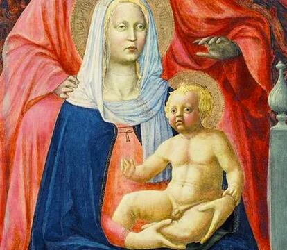 Virgen con niño y santa Ana, de Masaccio (1424)