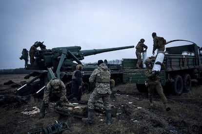 Soldados ucranianos en la región de Donetsk.