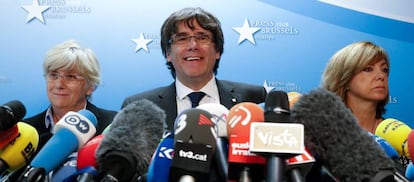 Carles Puigdemont, este martes en Bruselas. 