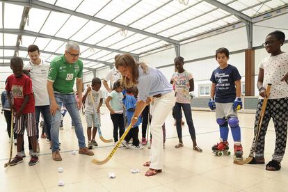 La conselleira de Medio Ambiente, Beatriz Mato, en un acto oficial en el Hockey Club Liceo de A Coruña.