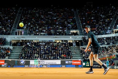 Sinner, durante la semifinal del viernes contra Tommy Paul.