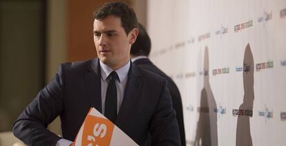 El líder de Ciudadanos, Albert Rivera, este miércoles.