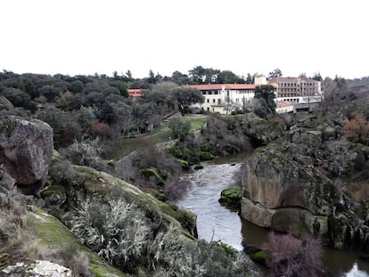 El río Yeltes a su paso por Baños de Retortillo (Salamanca).