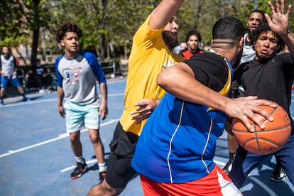 Partido amistoso disputado en las canchas de Ciudad de los Ángeles (Madrid).