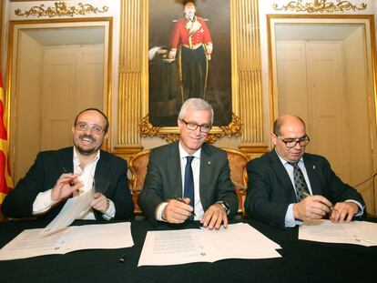 D'esquerra a dreta, Ferrnández, Ballesteros i Prats.