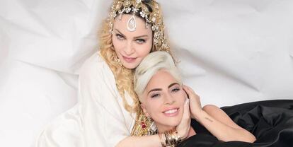 Madonna y Lady Gaga en una foto de la revista 'Time' tras los Oscar de 2019.