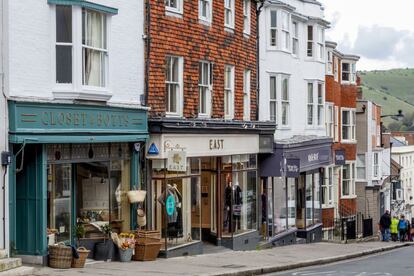 La calle principal de Lewes, en Inglaterra.