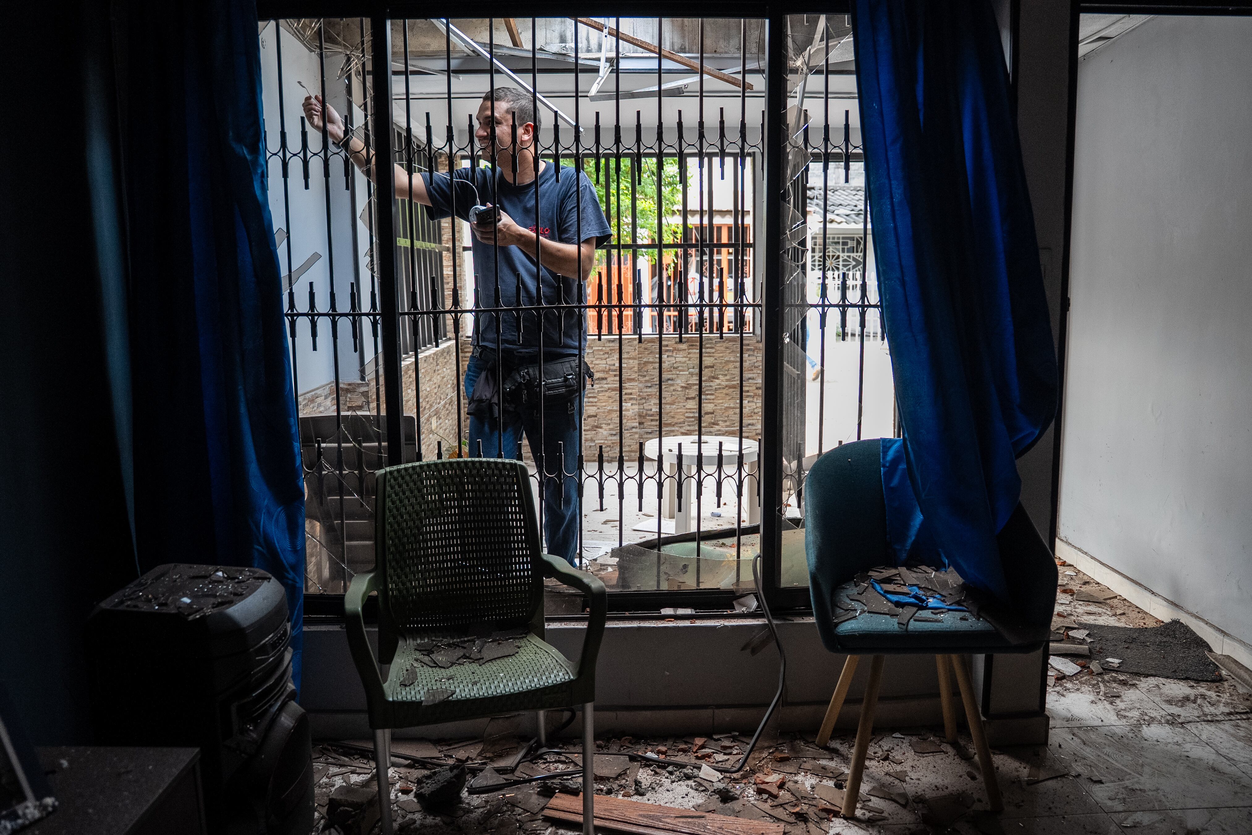 Vivienda afectada en Cali, el 21 de agosto.